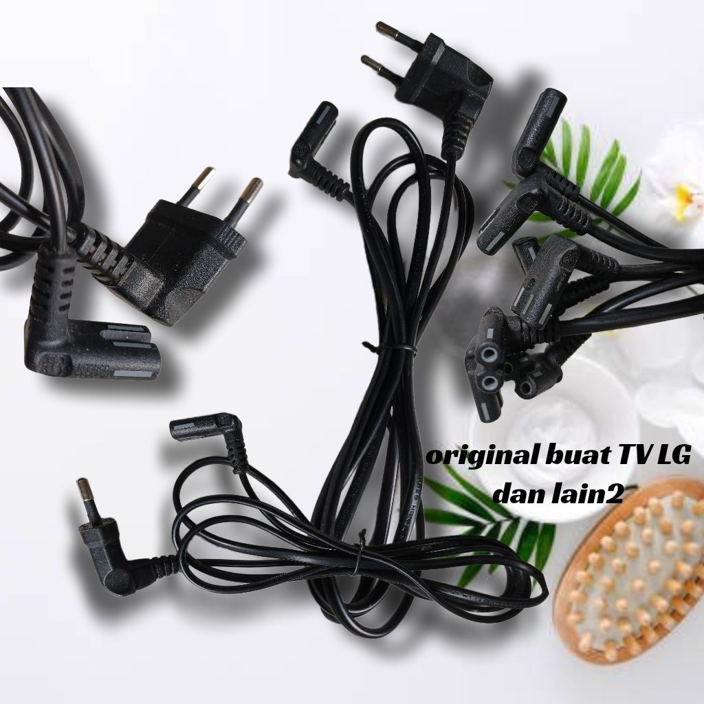 KABEL POWER TV LG ORIGINAL 100% - KABEL ANGKA 8/LUBANG 2 - KABEL POWER BENGKOK - KABEL AC - KABEL CO