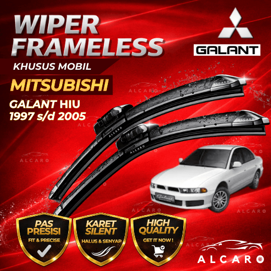 Alcaro Wiper Frameless GALANT HIU 1997 s/d 2005 Original Premium - Sapu Kaca GALANT HIU - Wiper GALA