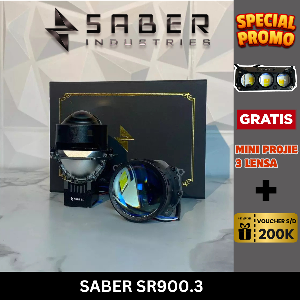 Lampu Utama Mobil SABER SR900.3 Projie 3 Inch – Lampu Depan Mobil | Garansi