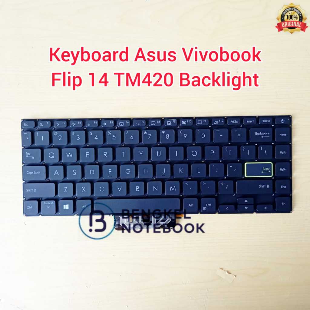 Keyboard Asus Vivobook Flip 14 TM420 TM420I TM420UA TM420IA TP420 TP420IA TP420UA Tombol Power TP470