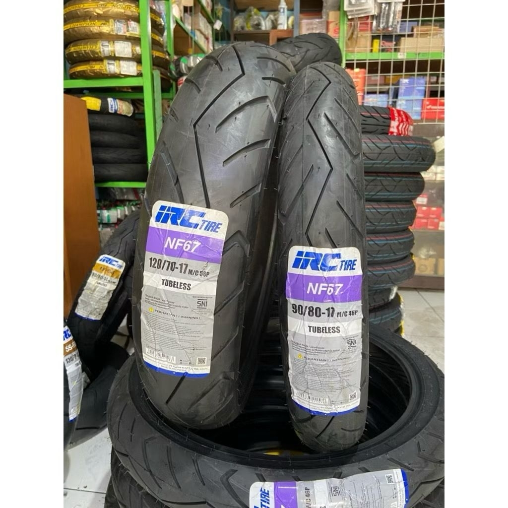 BAN LUAR IRC TUBELESS NF67 FOR VIXION NEW 90/80-17 120/70-17 ORIGINAL