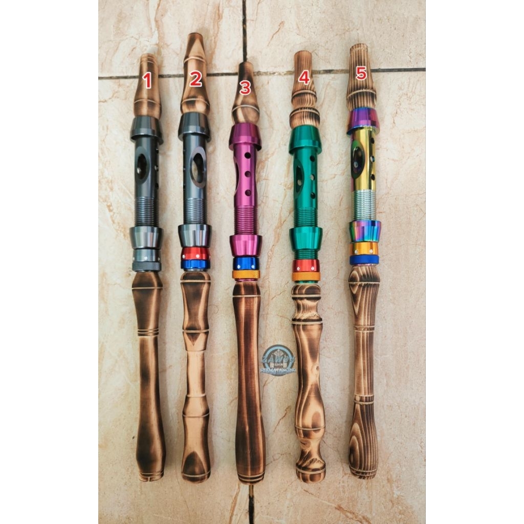 SET LENGKAP GAGANG JORAN UDANG REEL SEAT TITANIUM KAYU JATI SALAI DAN NON SALAI