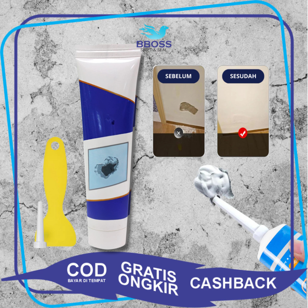 [BBOSS] Dempul Dinding Tembok Retak 250g - Perekat Perbaikan Tembok Dinding Retak - Wall Repair