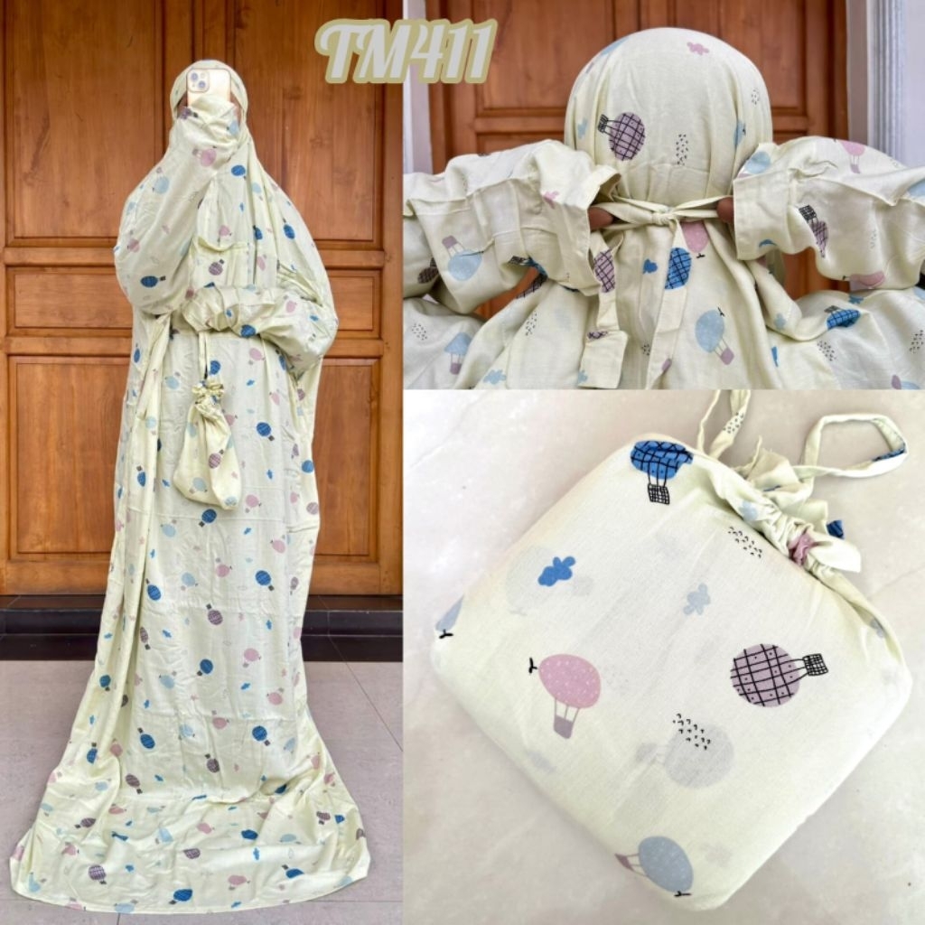 Mukena Rayon Dewasa Terusan Motif TM411  Hadramaut Travel