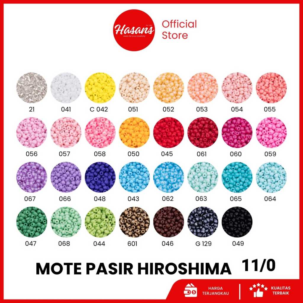 MOTE PASIR / MANIK PASIR / PASIRAN / MANIK PAYET PASIR / MOTE PASIR HIROSHIMA 11/0