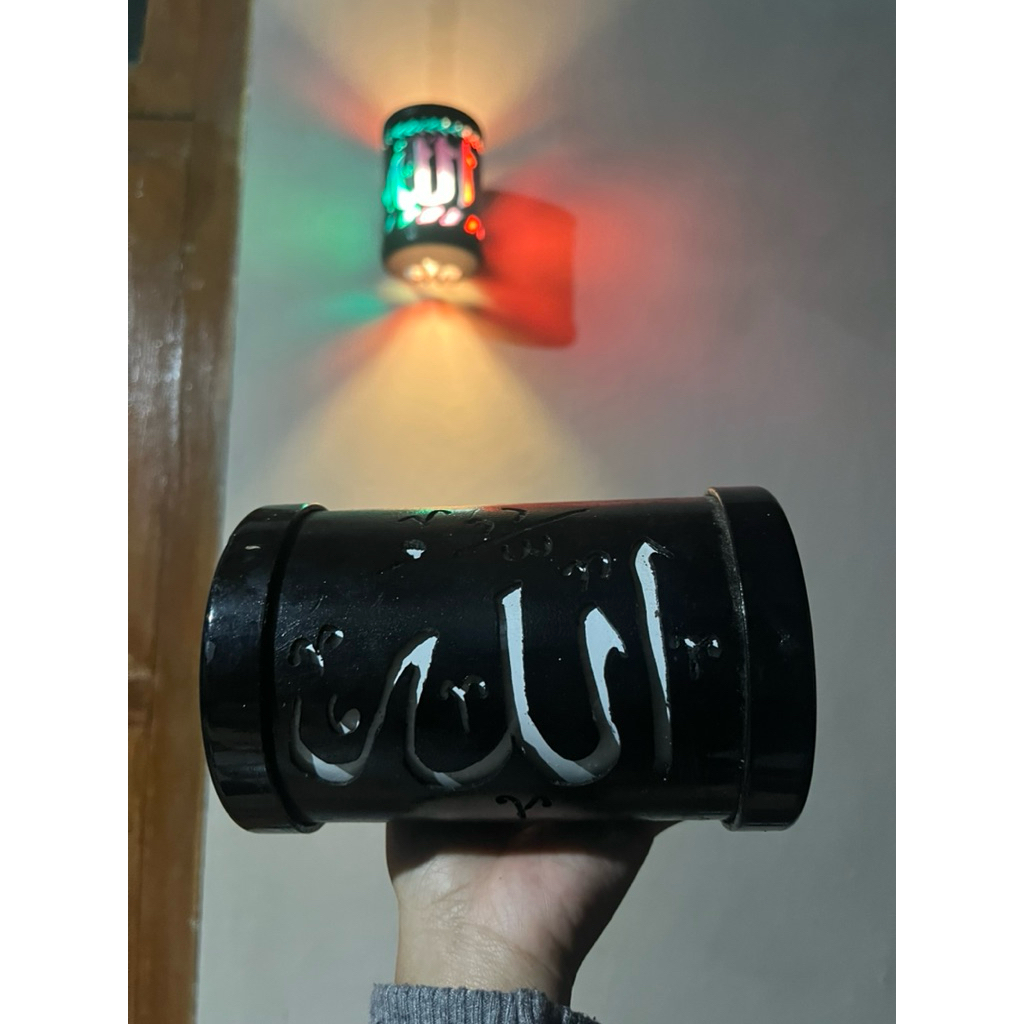 Lampu teras rumah kerajinan tangan dari paralon ukuran 3 Dim