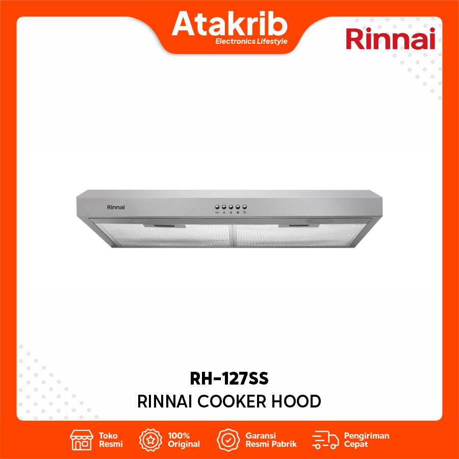 RINNAI COOKER HOOD RH-127SS / RH-127 SS ukuran 70 Cm