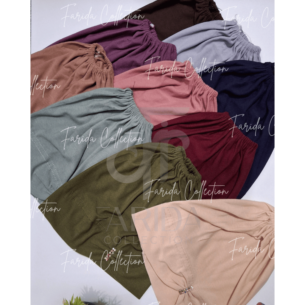 Inner Hijab Payet | Farida Collection | Ciput kaos | Ciput hijab