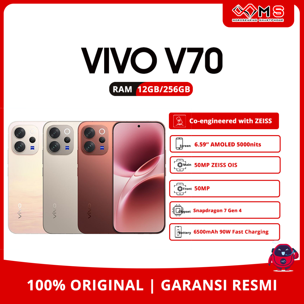 VIVO V70 RAM 12/256 GB NEW SEGEL GARANSI RESMI