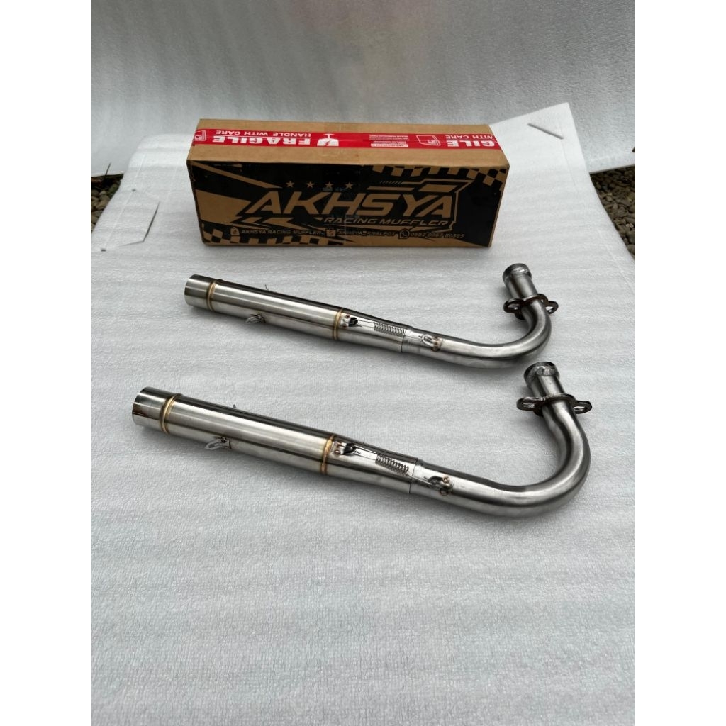 Leher knalpot MIO SPORTY/SMILE/Z SOUL KARBU model CEKLIS EXTRIM ORIGINAL AKHSYA RACING MUFFLER