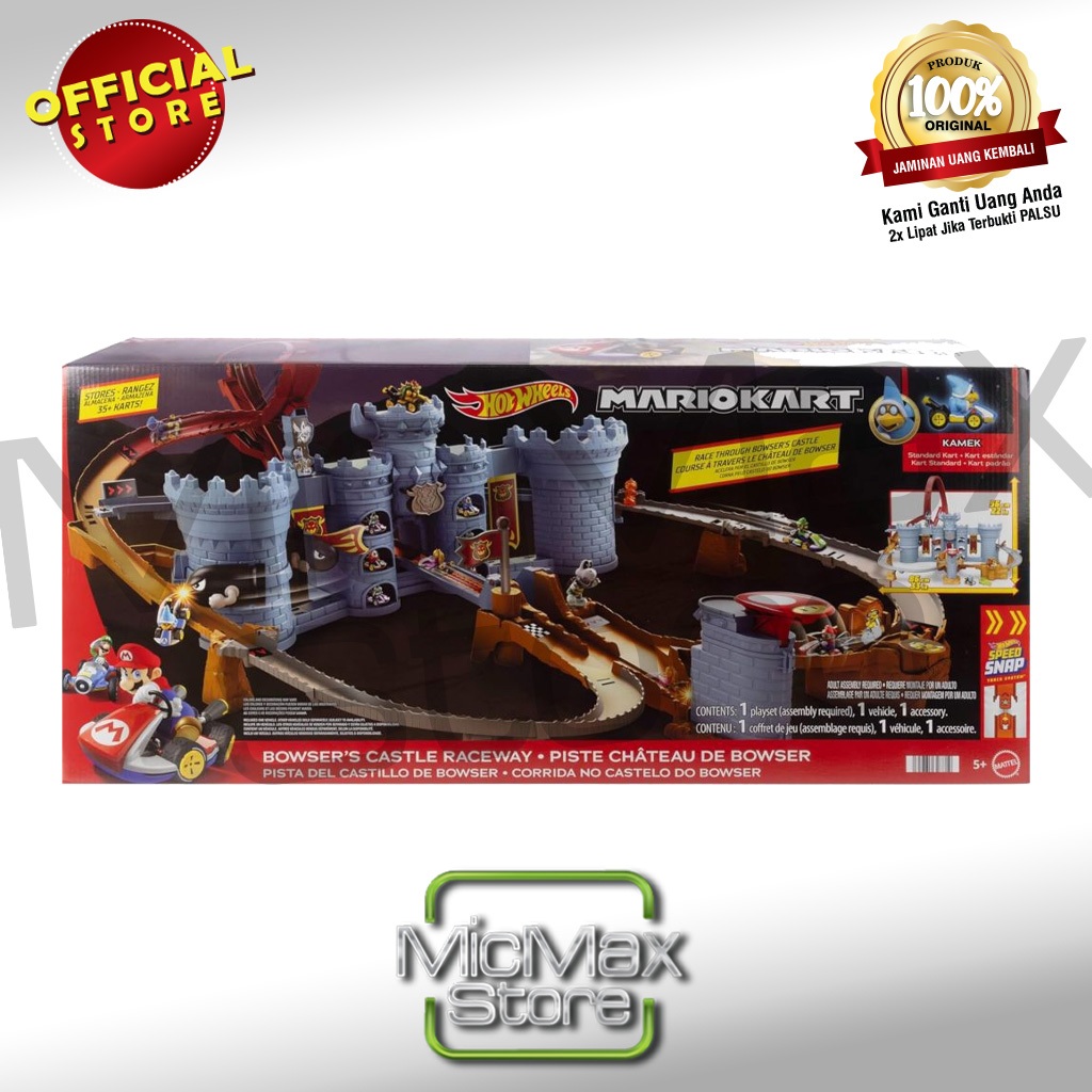 Hot Wheels HOTWHEELS Mario Kart Bowser's Castle Track Set JHD24