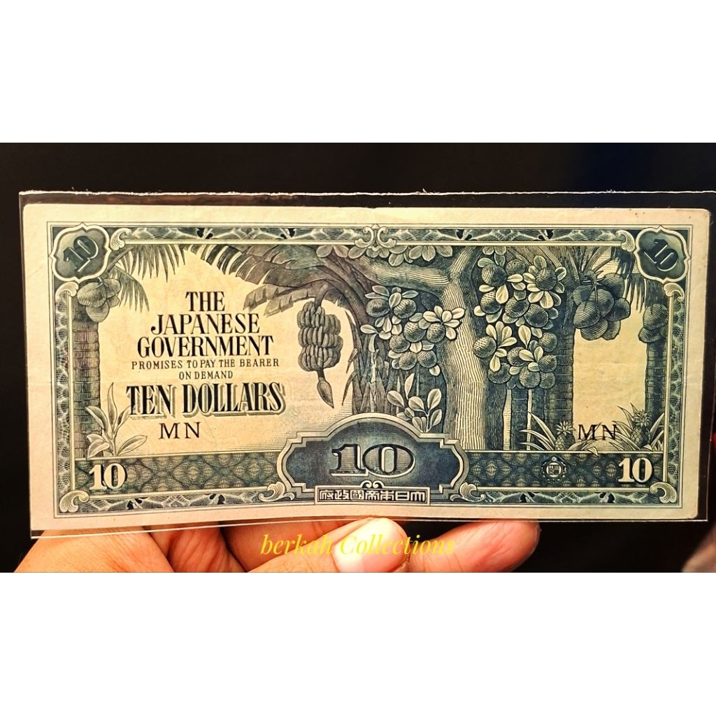 uang kuno 10 dollar malaya sesuai foto