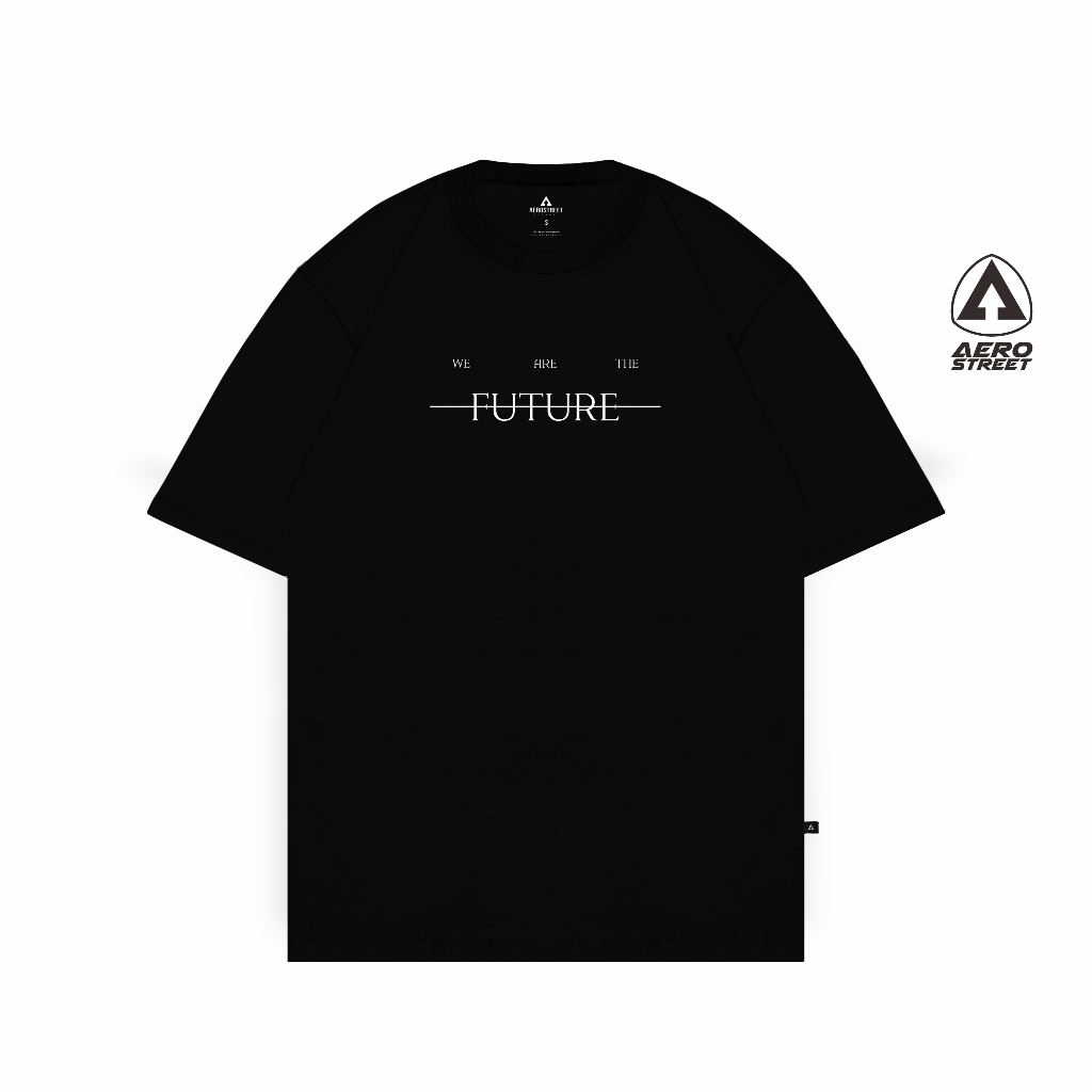 Aerostreet T Shirt Oversize Future Hitam Kaos FADAA