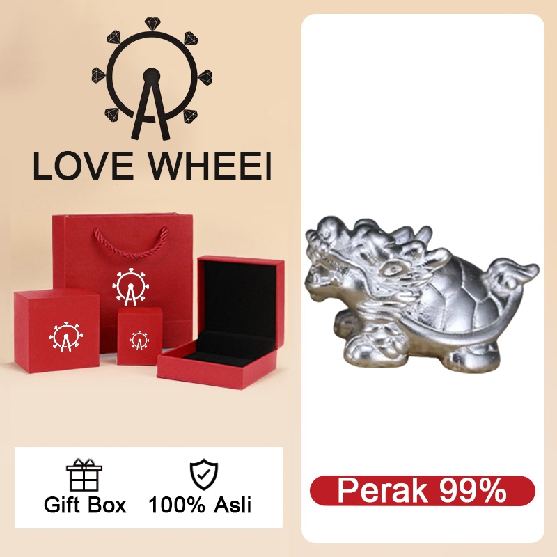 LOVE WHEEL | Manik Naga-Kura - Perak Murni 999, Teknik 3D Hard Silver, Berlubang Horizontal, Aksesor