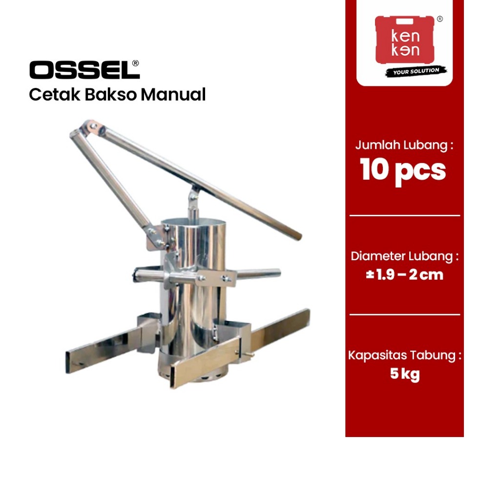 Ossel - Alat Cetak Bakso Cetak Cilok Cetak Pentol Manual 10 Lubang