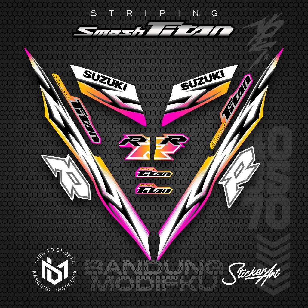 STRIPING VARIASI MOTOR SMASH TITAN/  KRS 8 / SUZUKI SMASH TITAN  2010 /  VARIASI SUZUKI SMASH TITAN