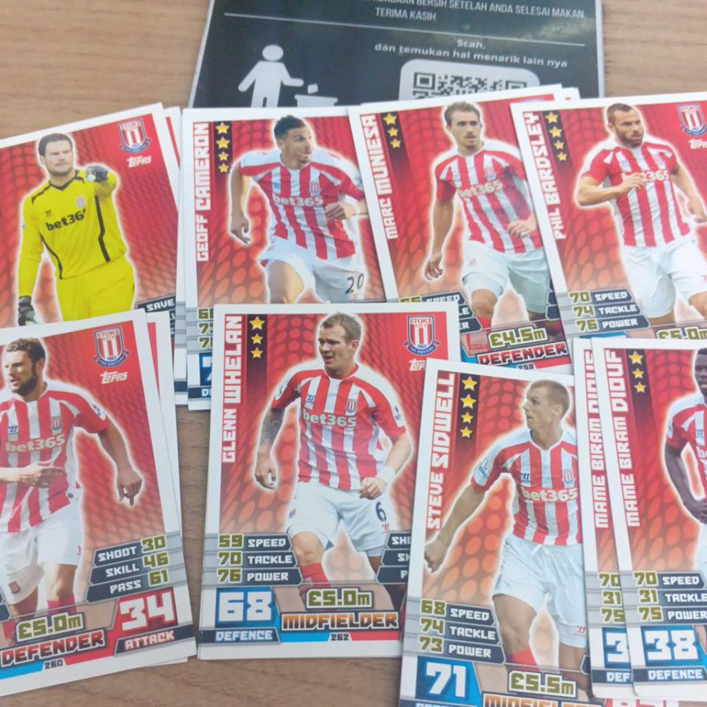kartu bola match attax epl 2014/2015 Stoke