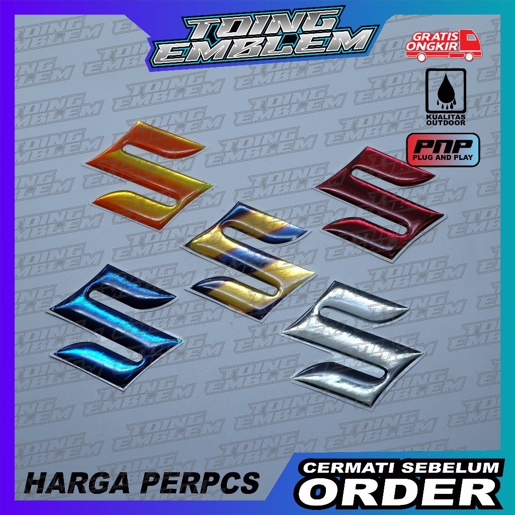 EMBLEM Timbul S Suzuki/ Emblem S Batok Satria Fu/Emblem S Sayap Fu