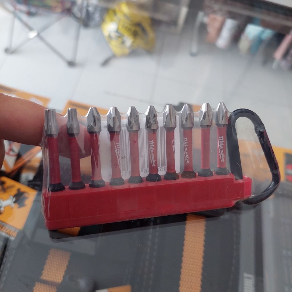 Mata Obeng Milwaukee PH2 PZ2 T20 T25 New Sealed set  10Pcs Impavt DUTY ASCREWDRIVER bit  5cm wih Cat