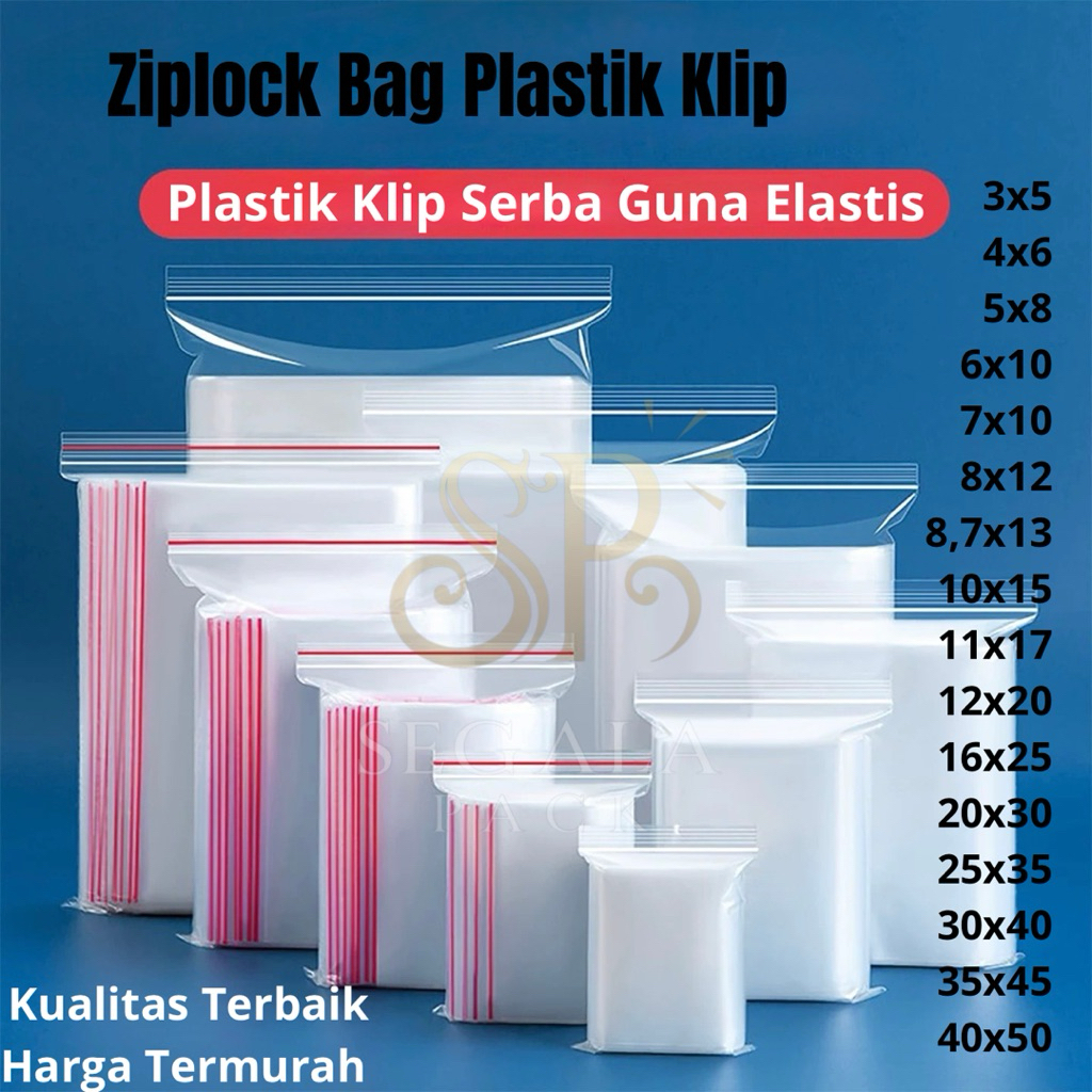 Plastik Klip Bening/Zip Lock Bening /Plastik Packing Makanan/Zipper Bag Food Grade/plastik serbaguna