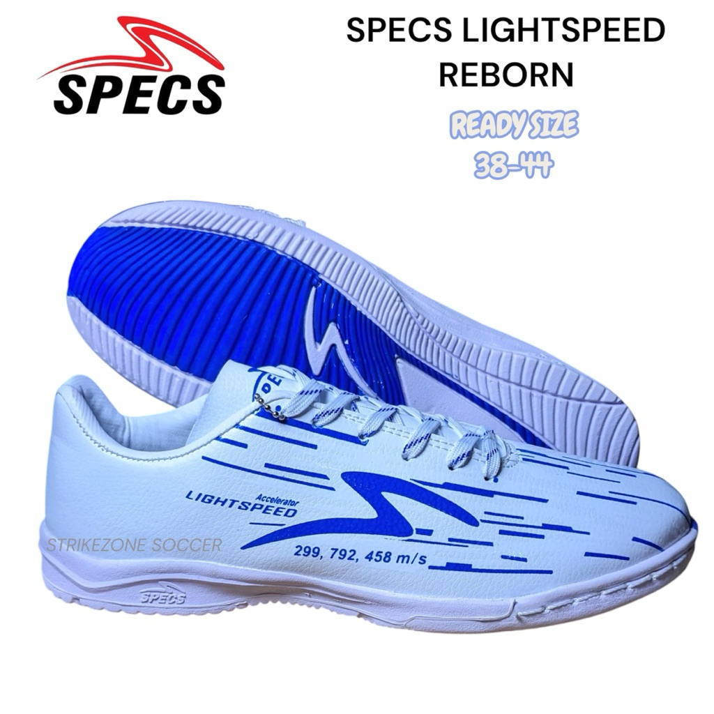 Sepatu Futsal Specs Lightspeed Reborn - WHITE/BLUE