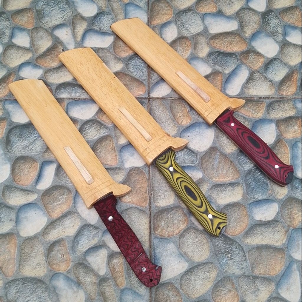 Pisau Sembelih Baja Bohler K110 Pulltankk gagang Micarta