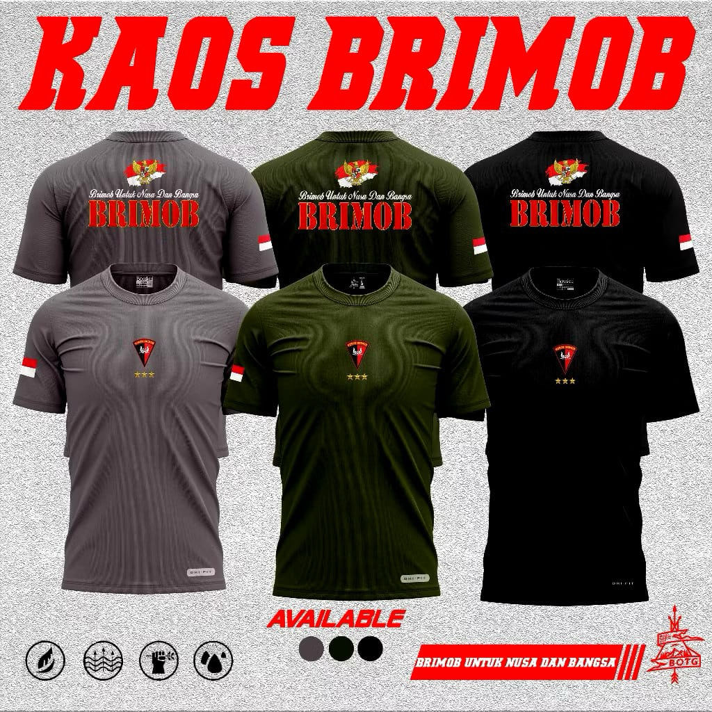 Kaos Brimob / Dalaman PDL Brimob / Kaos Dryfit / Dalaman Brimob Premium