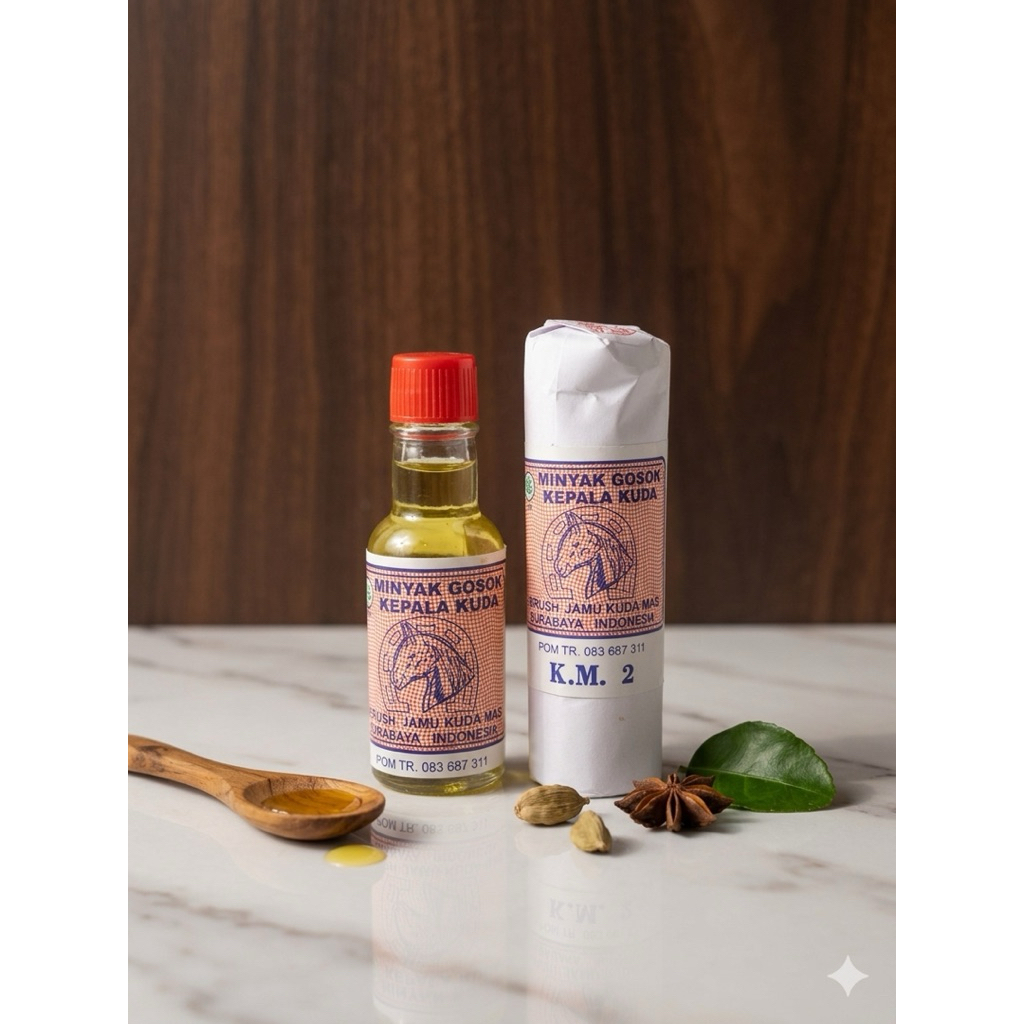 25ml Minyak Gosok Kepala Kuda (minyak urut pijat sakit kepala sakit pinggang sakit perut)