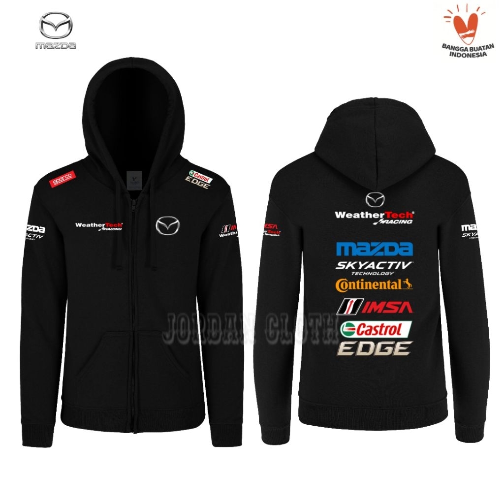 Hoodie Zipper Sweater Jaket Team Mazda Racing