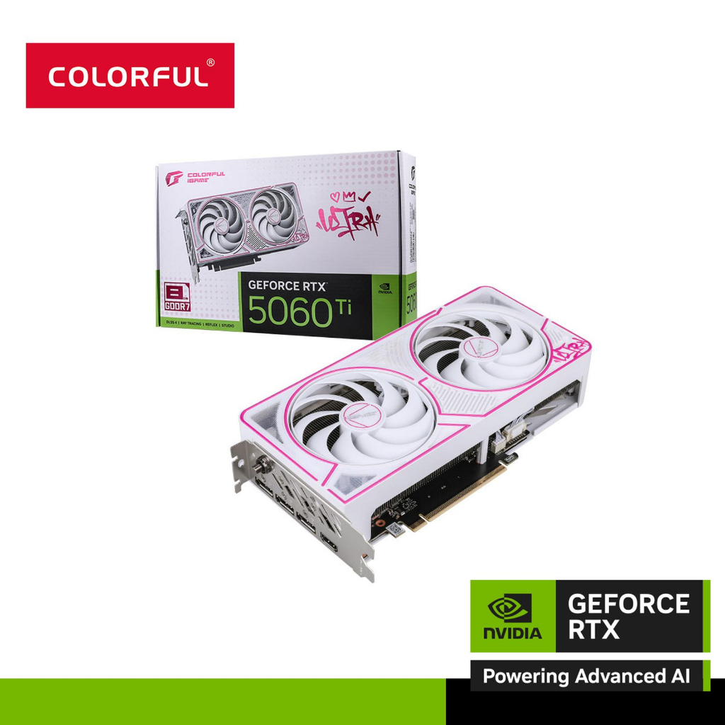 COLORFUL RTX 5060 Ti ULTRA W DUO 8GB GDDR6 8GB-V 5060Ti 8G VGA NVIDIA GEFORCE