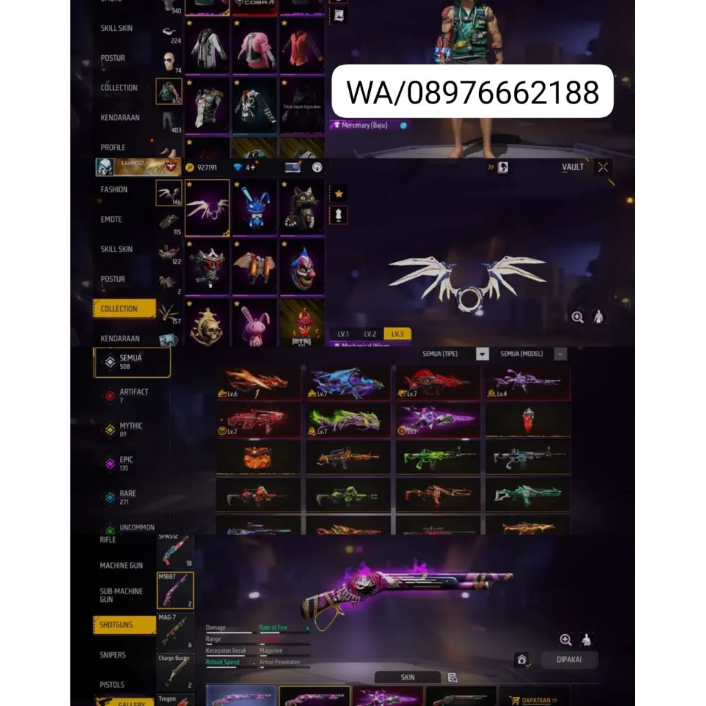 PROMO AKUN FREE FIRE AMAN DAN SULTAN