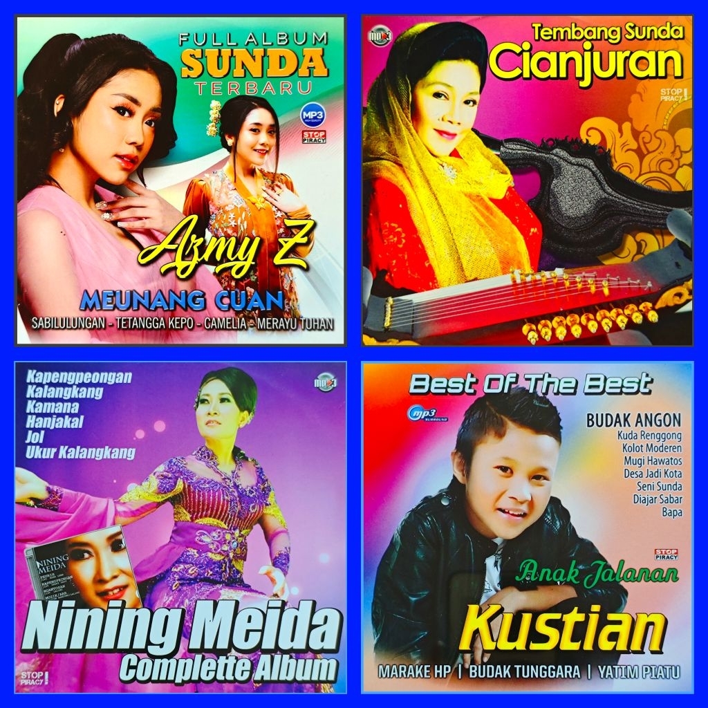 Kaset MP3 Audio Lagu Pop Sunda Nining Meida - Kustian - Azmy Z - Cianjuran Album Edisi Pilihan Terla