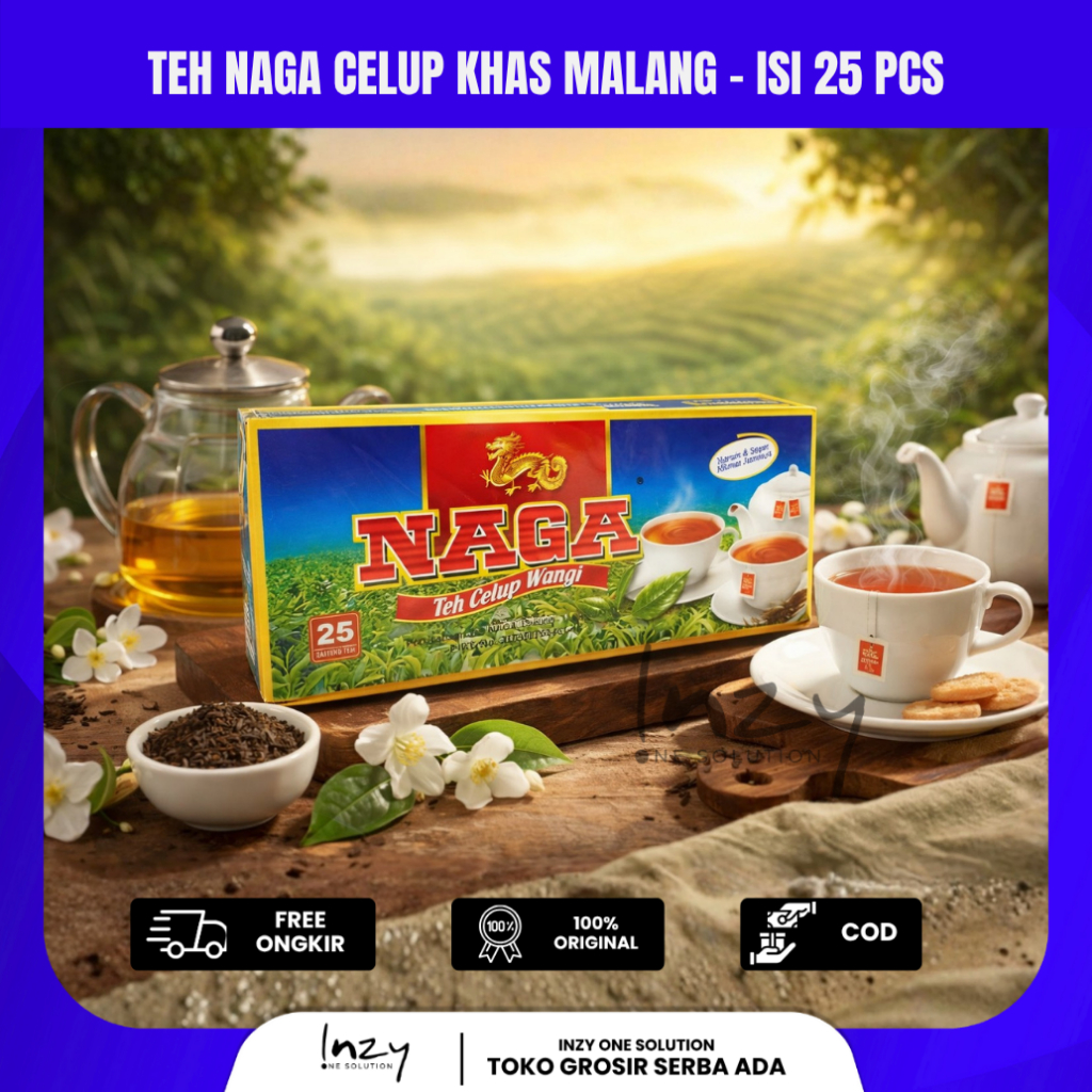 -INZY- Teh Naga Celup isi 25 / Teh Cap Naga Celup KHAS MALANG / Teh Naga Celup ASLI MALANG