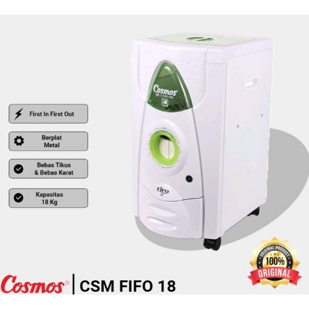 Cosmos Rice Box/Tempat Beras 18 Kg FIFO18