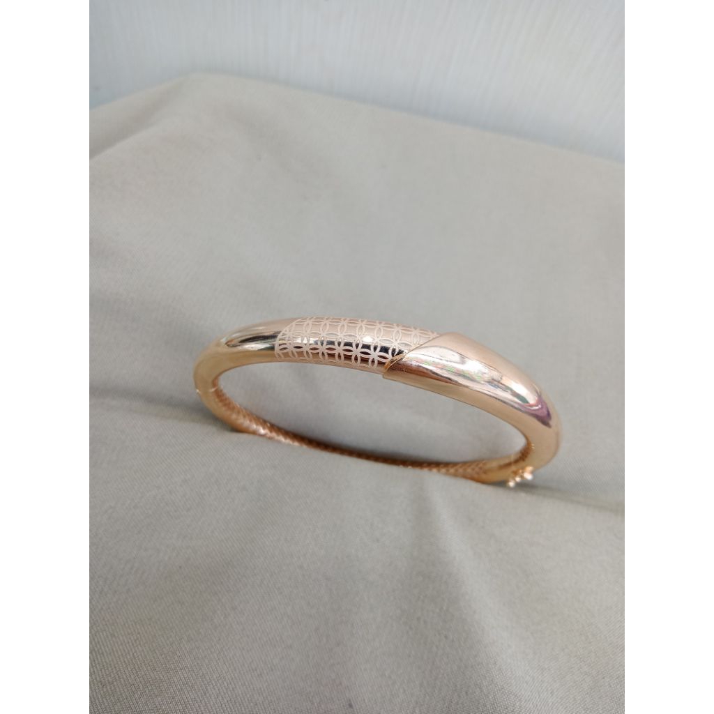 gelang emas 37,5% kadar muda variasi polos