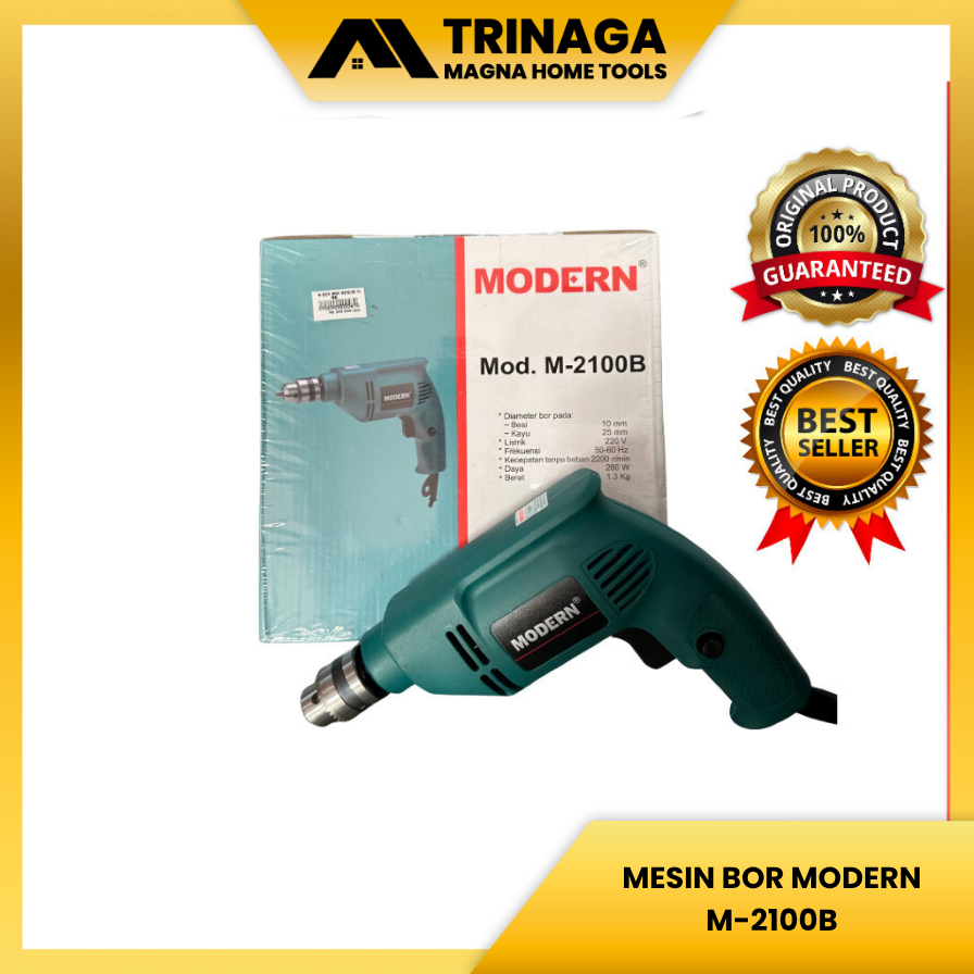 MESIN BOR LISTRIK MODERN 10MM M2100B [ORIGINAL]
