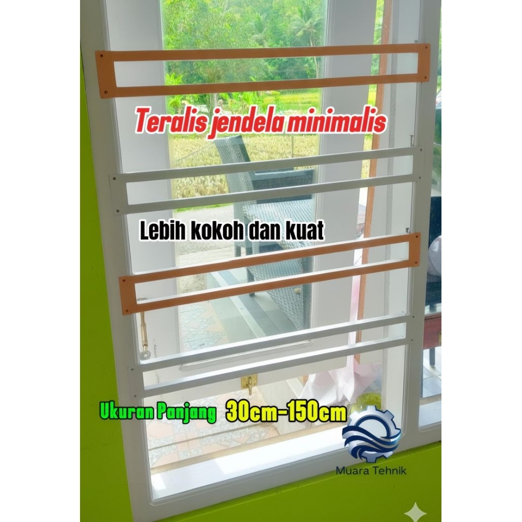 Harga promo,Teralis Tralis jendela minimalis batang ganda, Bahan besi hollow galvanis anti karat Dia