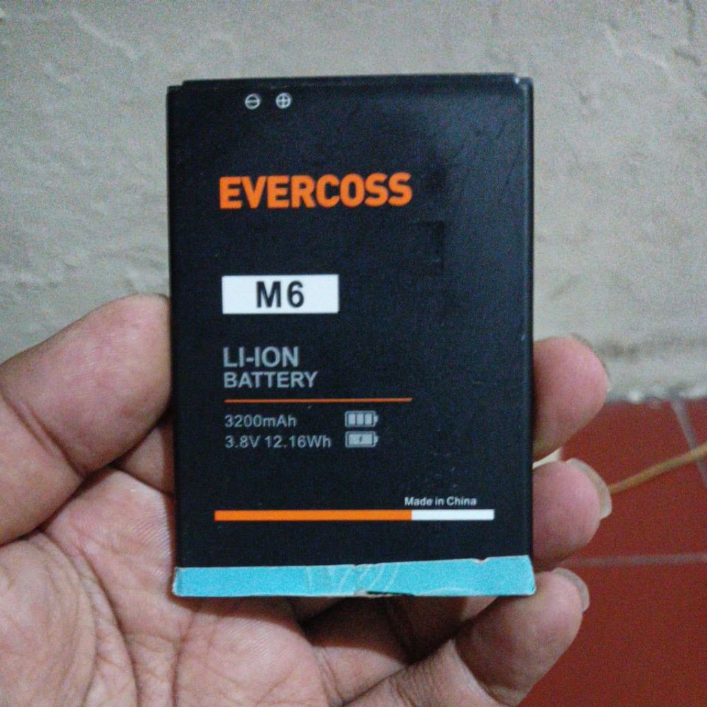 baterai Evercoss m6 normal garansi