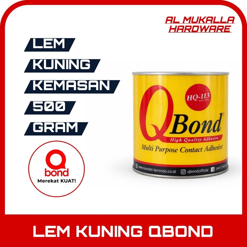 Lem Kuning Aibon QBOND HQ - 113 500 Gram | Lem Kuning Kemasan 500 Gram Serbaguna