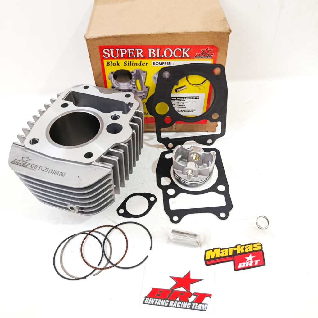 SILINDER BLOK BRT Blok Piston Karisma / Supra X 125 / Kirana 139cc KPH
