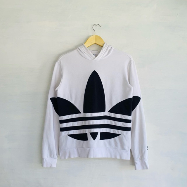 HODIE ADIDAS TRIFOIL BIG LOGO WHITE