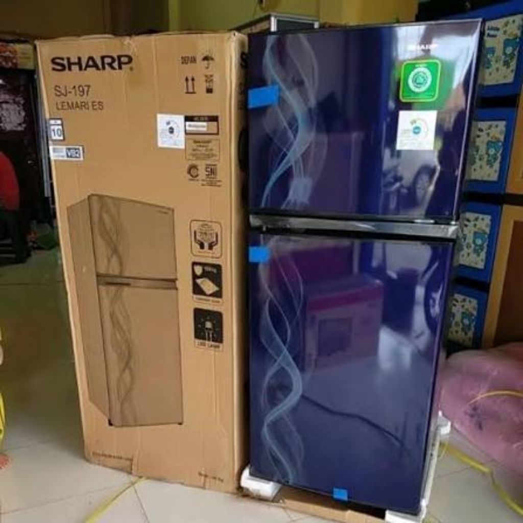 Link Kargo Sharp SJ-197ND-VB/VP Kulkas Sharp Lemari Es 2 pintu  NO FROST SJ197ND VB / VP