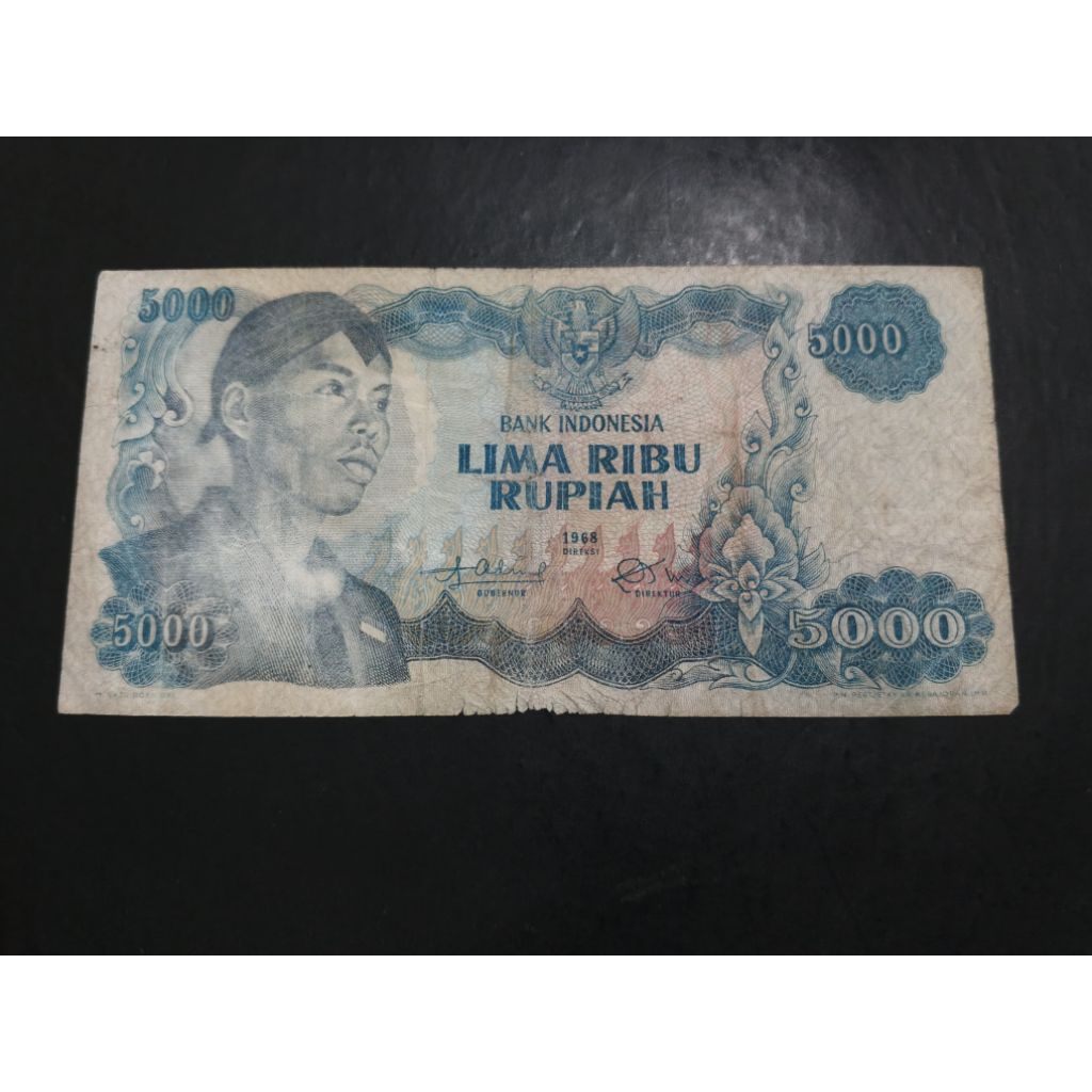 UANG KUNO 5000 RUPIAH SERI SUDIRMAN TAHUN 1968