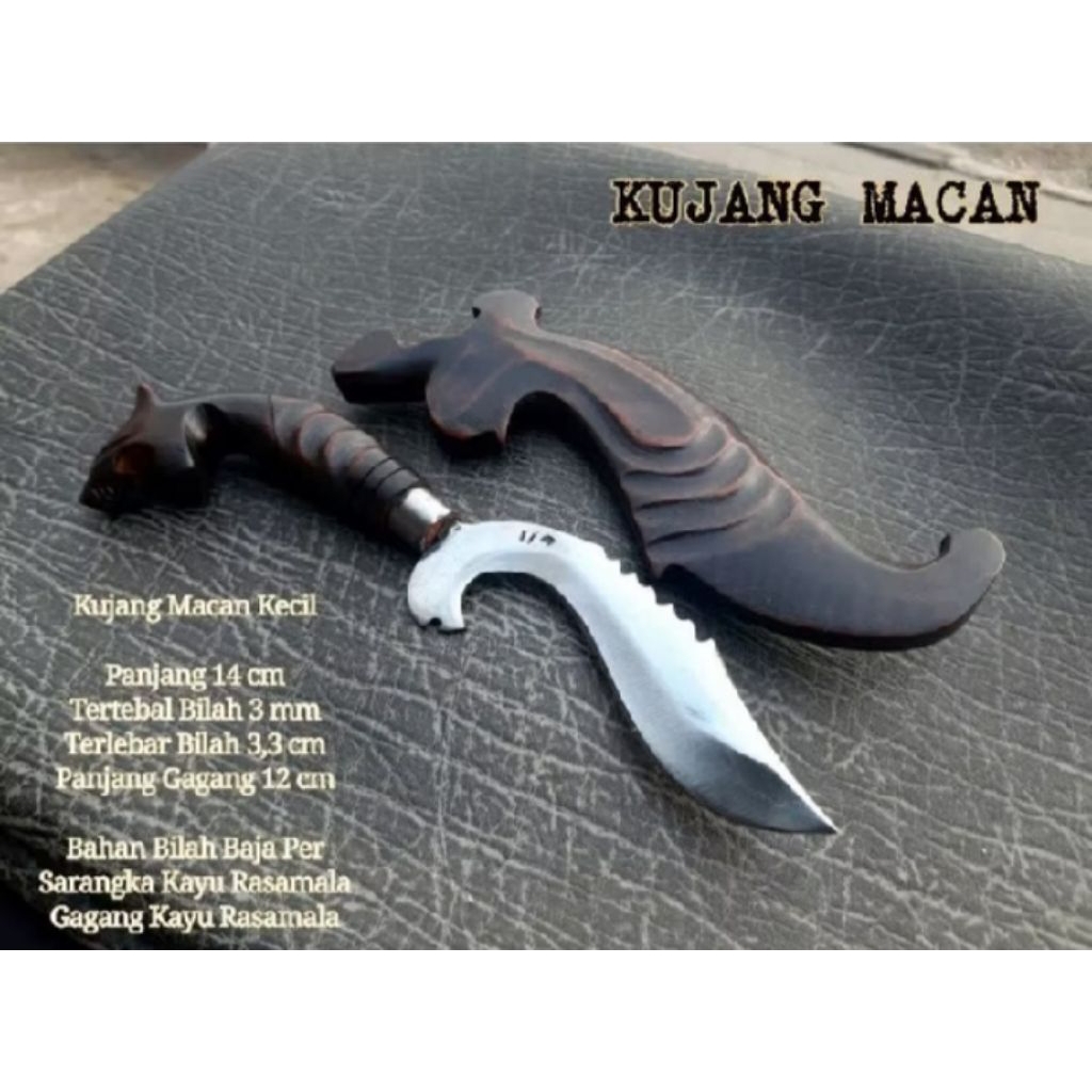 Kujang baja mini Supertajam hitam / Kujang siliwangi