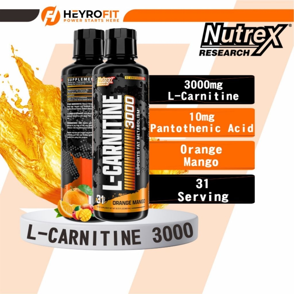 NUTREX RESEARCH L Carnitine 3000 | Fat Burner L-carnitine