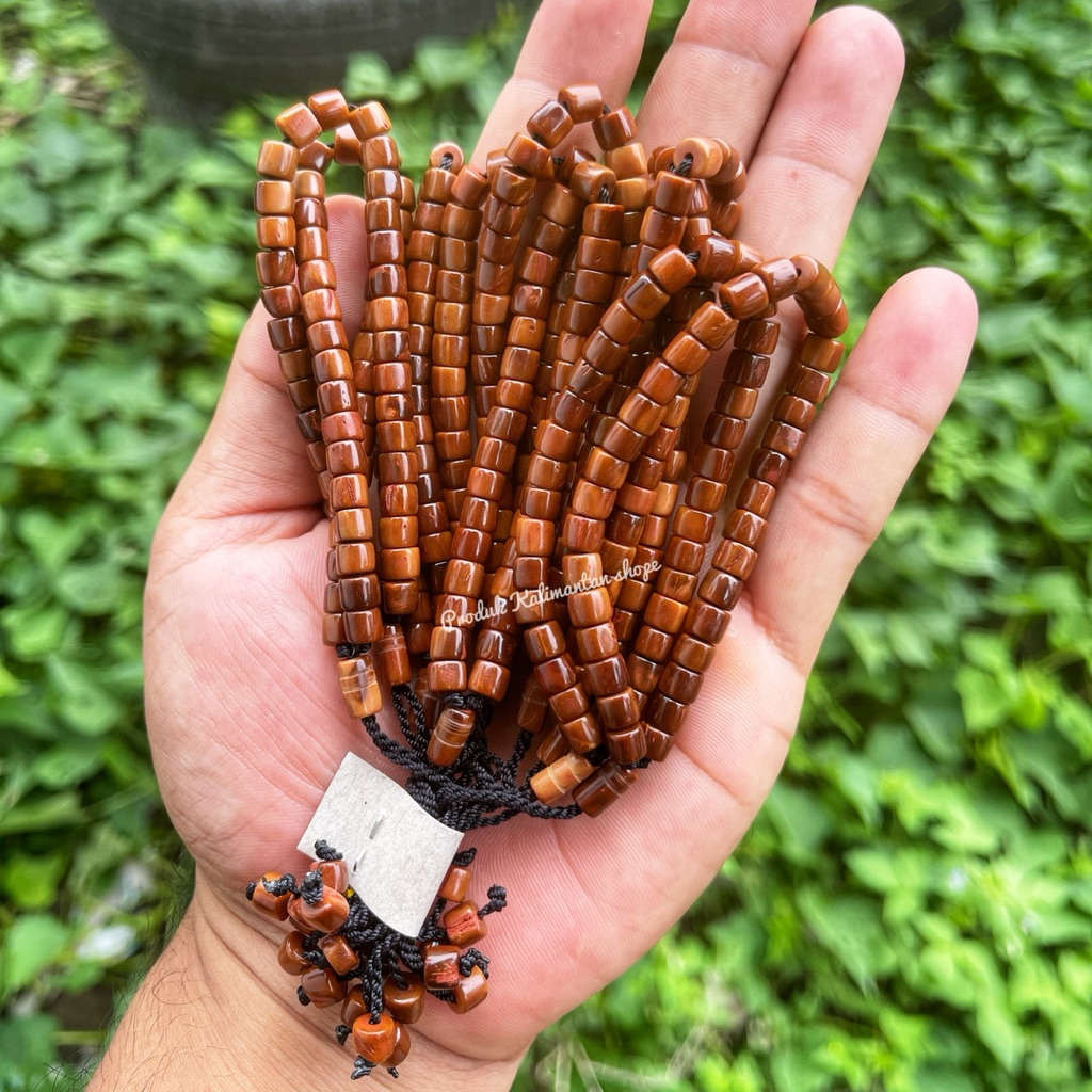 Gelang Kokka Asli Kaukah Kalimantan Marjan 6mm 33 Coklat 1 ikat 10 PCS