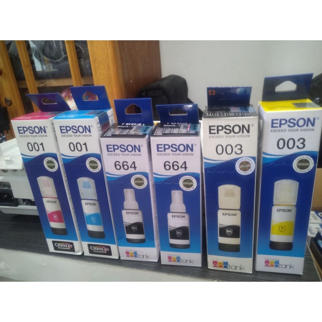 Tinta Epson 664 Original Sticker Hologram Asli