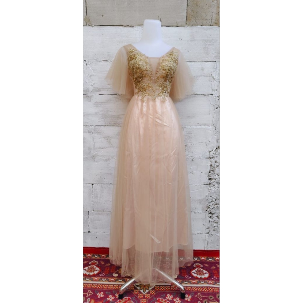 Gaun/Dress Pesta Fairy Rose Gold - Party - Brithday - Bridesmaid - Kondangan - Photoshoot