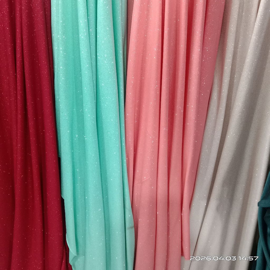 HARGA/0,5 M | KAIN JERSEY GLITTER PREMIUM | KAIN JERSY GLITER BELING | BAHAN JERSEY GLITTER METERAN