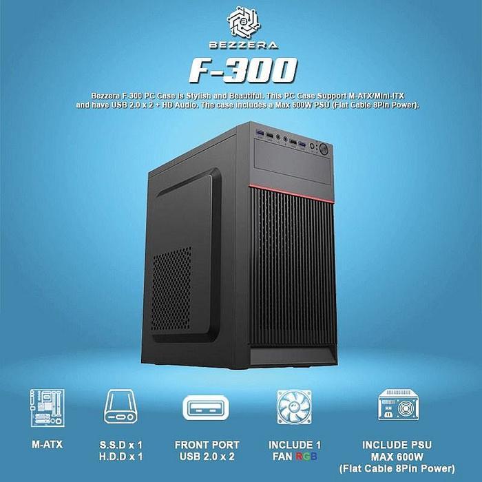 Casing PC Office Bezzera F-300 PC Case with 500W PSU